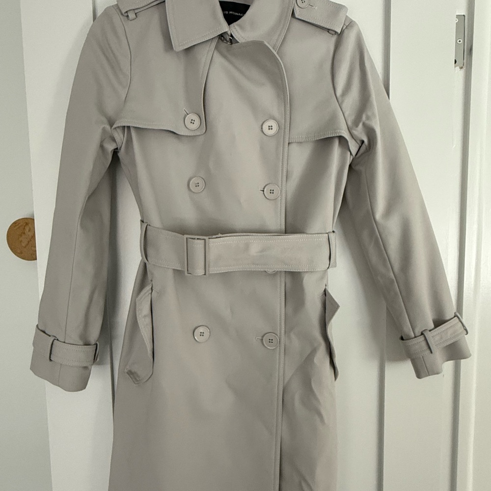 Club Monaco Women's Trench Coat - Light Gray